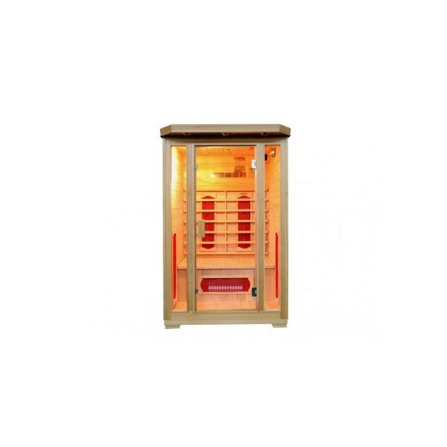 Vente-Unique - Sauna Infrarouge 2 places Gamme prestige OSLO II - L120*P105*H190cm - 1750W - Saunas à chaleur infrarouge