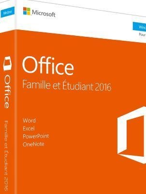 Utilitaires Bureautique Microsoft Office Famille & Etudiant 2016 Mac