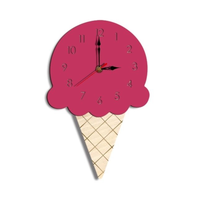 Wewoo - Horloge murale décorative style crème glacée rose Wewoo  - Horloges, pendules Rose