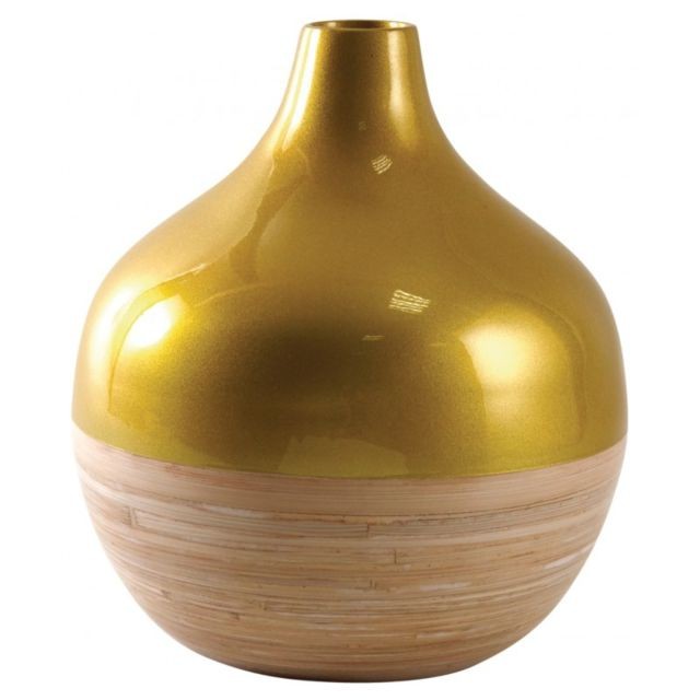 Vases Aubry Gaspard Vase boule en bambou laqué