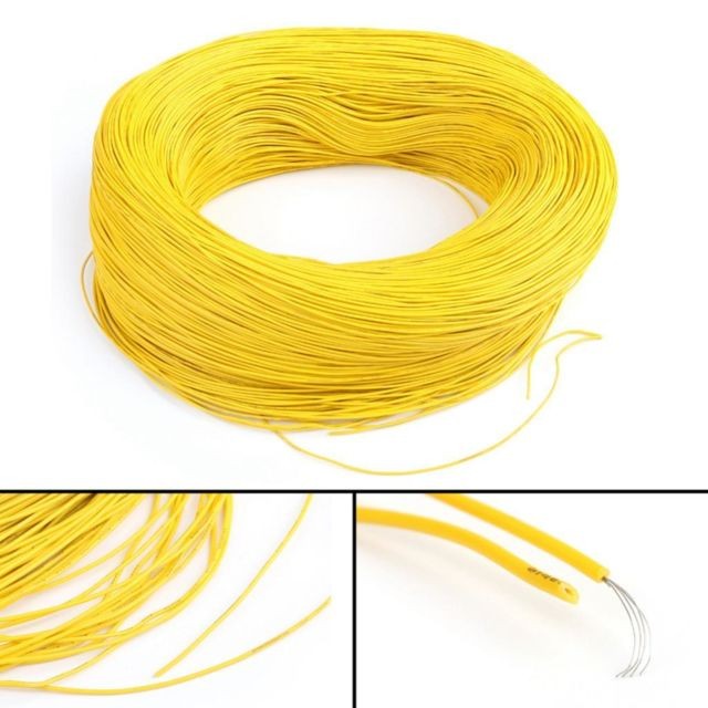 Chaînes Hifi 20awg câble de 3m toronné câble de raccordement flexible bandelette de test électrique jaune