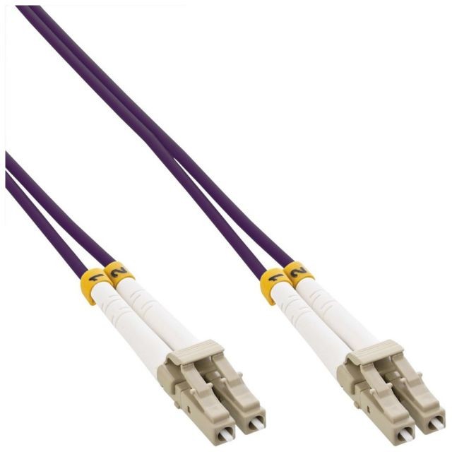 Inline - Câble duplex optique en fibres InLine® LC / LC 50 / 125µm OM4 2m Inline  - Câble et Connectique Optique