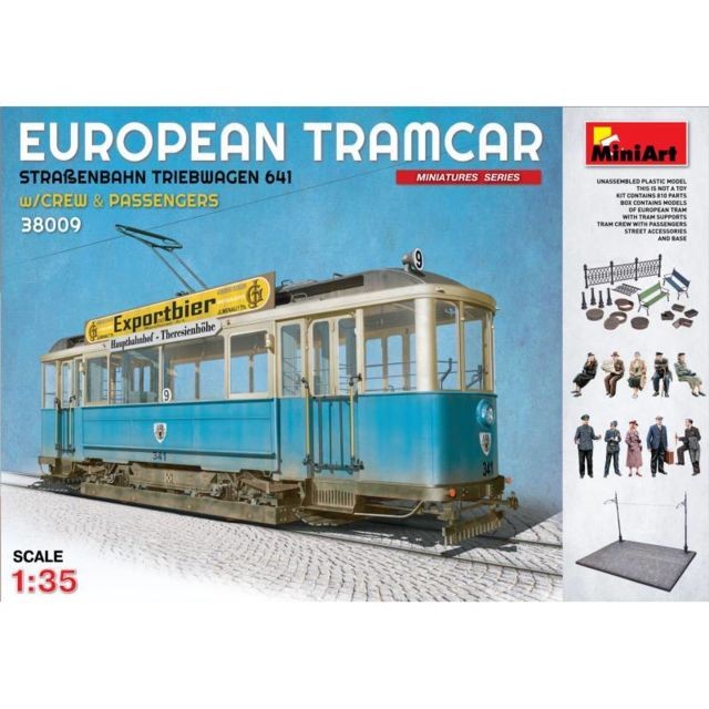 Train électrique Mini Art Maquette Train European Tramcar (strabenbahn Triebwagen 641) W/crew & Passengers
