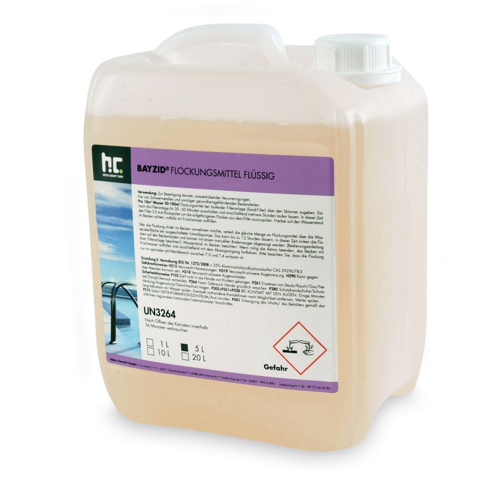 Hoefer Chemie 20 L BAYZID® Floculant liquide (4 x 5 Litre)