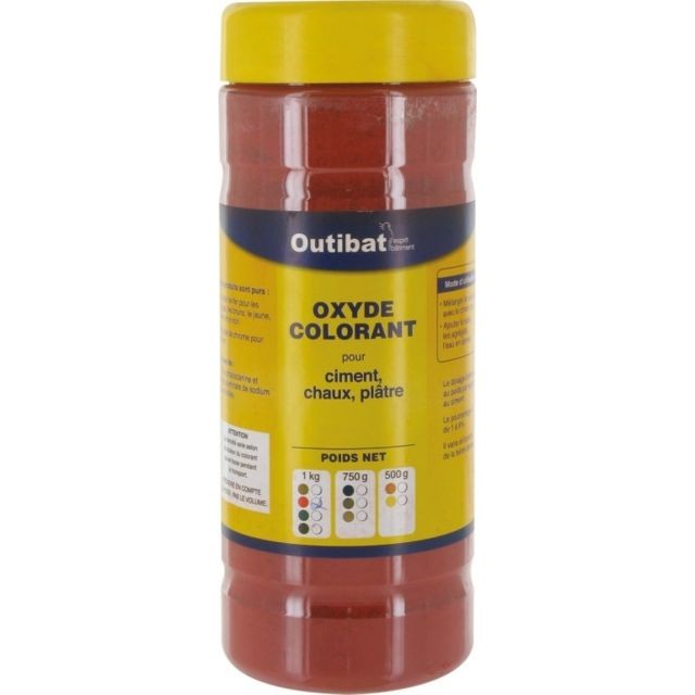 Outibat - Colorant pour ciment synthétique - Oxyde colorant - Rouge vif - 1 Kg - OUTIBAT - Enduit