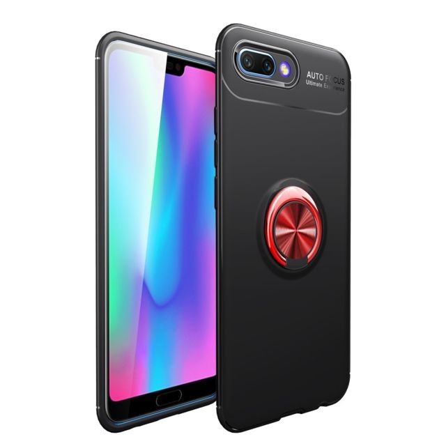 marque generique - Coque en TPU bague noir rouge pour votre Huawei Honor 10 marque generique  - Accessoire Smartphone marque generique