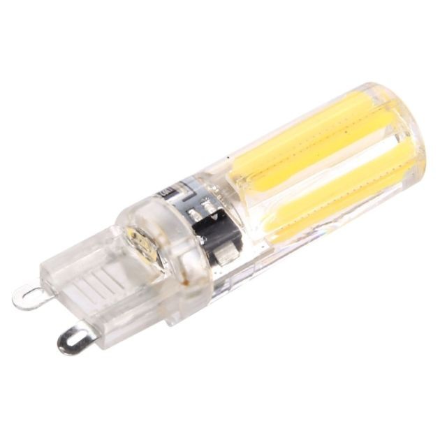 Wewoo Ampoule LED COB G9 4W à filament en silicone dimmable 8 pour halls, CA 220-240V (blanc chaud)