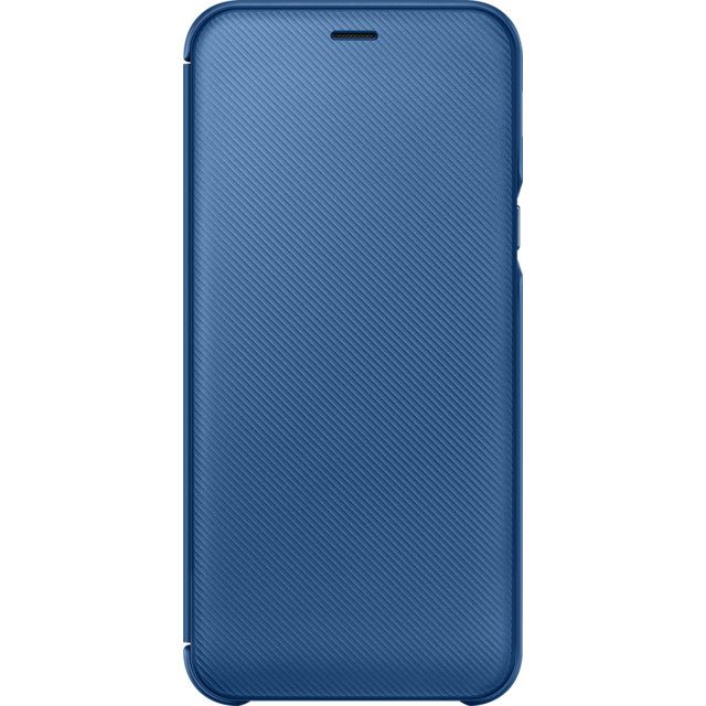 Samsung - Flip Wallet Galaxy A6 Plus - Bleu - Coque, étui smartphone Synthétique