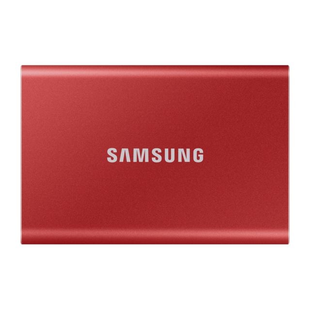 Samsung - T7 Rouge métallique - 1 To - USB 3.2 Gen 2 - Bonnes affaires Disque SSD