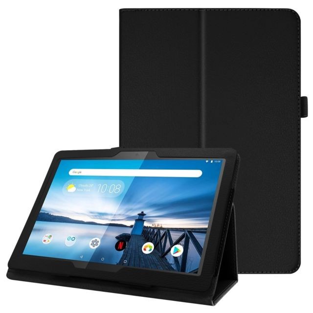 marque generique - Etui en PU support de litchi noir pour votre Lenovo Tab M10 TB-X605F marque generique  - Accessoire Tablette