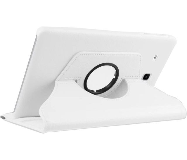 Sacoche, Housse et Sac à dos pour ordinateur portable Cleverline Etui rotatif Samsung Galaxy Tab A 6 7''- blanc - coque arrière - simili cuir