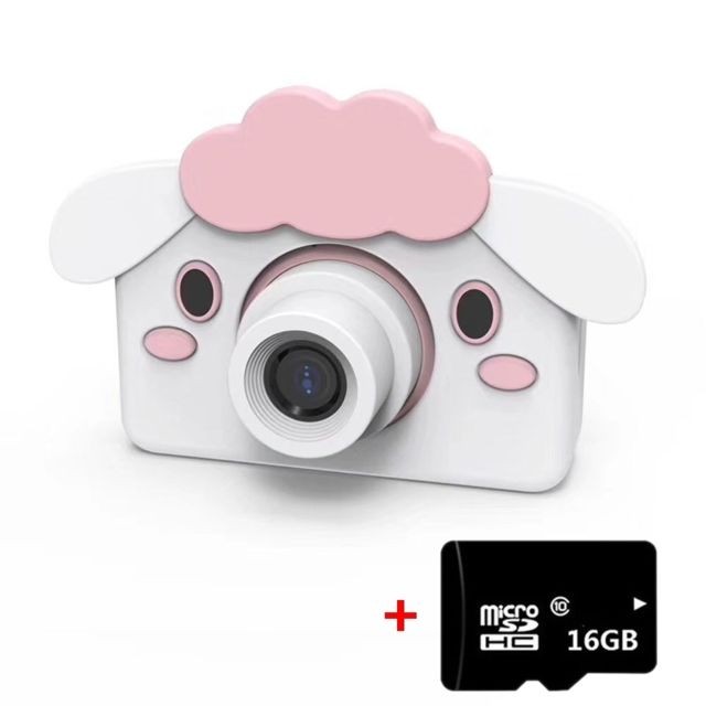 Wewoo - Caméra Enfant D9 800 W Pixel Lens Mode Mini de sport numérique mince et légère avec écran de 2,0 pouces et étui de protection en forme de mouton et mémoire 16G pour enfants - Multimédia