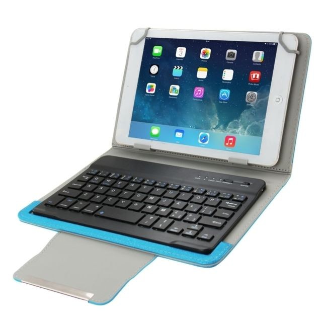 Wewoo - Clavier QWERTY bleu pour tablette PC 7 pouces Housse en cuir universelle avec Bluetooth séparable et support Wewoo  - Clavier bluetooth tablette