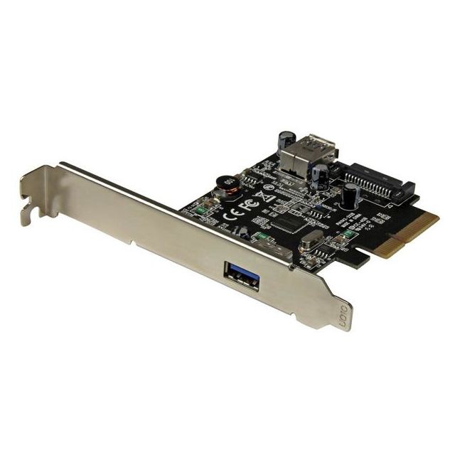 Startech - StarTech.com Carte contrôleur PCI Express à 2 ports USB 3.1 (10 Gb/s) - 1 externe 1 interne - USB-A - Lecteur carte mémoire