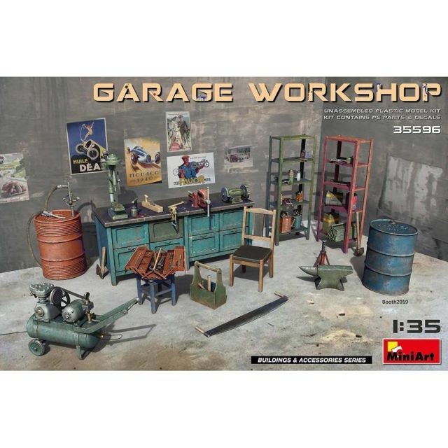 Mini Art - Garage Workshop - Décor Modélisme Mini Art  - Maquettes & modélisme Mini Art