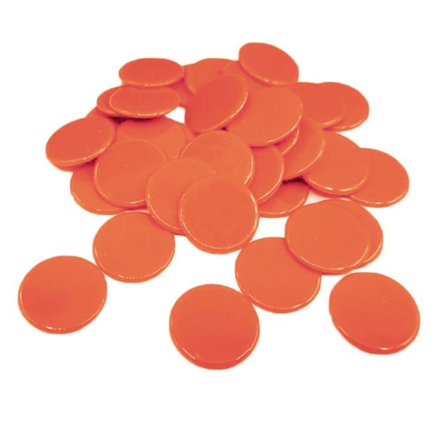 marque generique - 100pcs jetons de poker pièces de couleur solide Casino approvisionnement jeux de famille accs orange marque generique  - Jeton poker