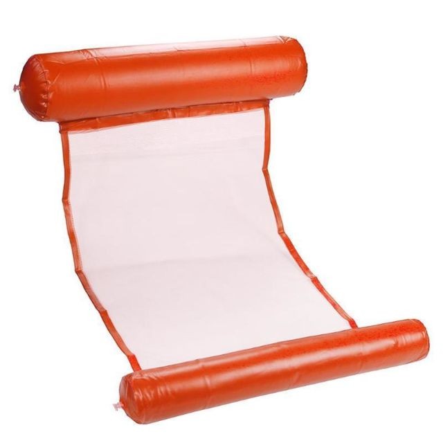 Justgreenbox - Piscine gonflable Hamac flottant Chaise longue Chaise de lit Nage Jouet de fête, Orange - Jouet gonflable