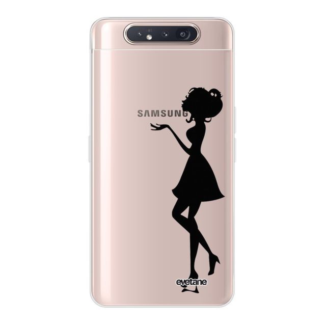 Evetane - Coque Samsung Galaxy A80 360 intégrale transparente Silhouette Femme Ecriture Tendance Design Evetane. - Accessoire Smartphone Samsung galaxy a80