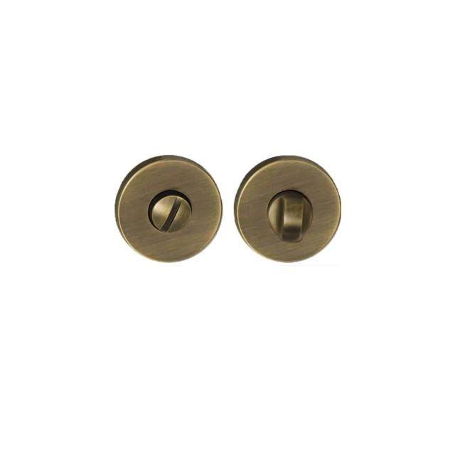 marque generique - Rosaces rondes à condamnation - finition bronze - diamètre 51mm x2 marque generique  - Poignee porte ronde