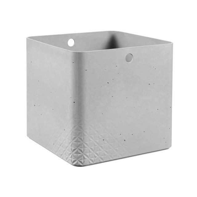 Curver - Bac carré XL 18 L beton - Armoire Gris anthracite
