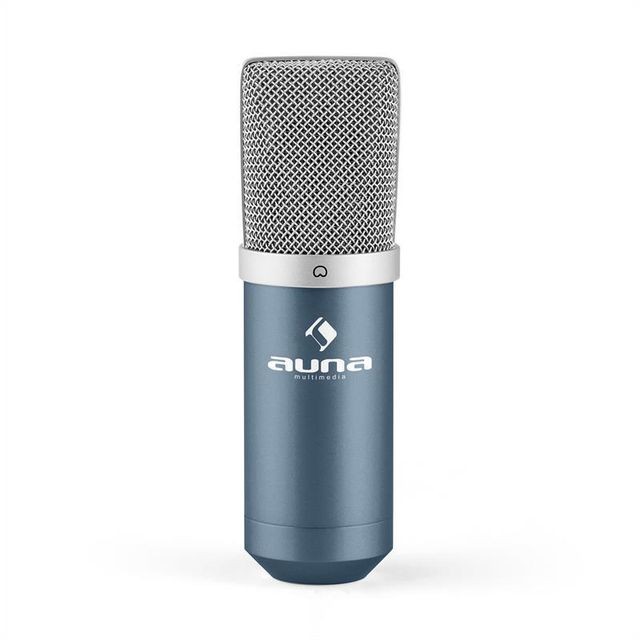 Microphone auna MIC-900BL Microphone à condensateur USB studio -bleu Auna