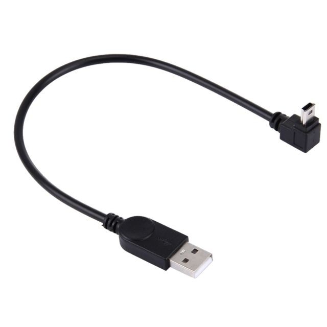 Wewoo - Câble Coude angle 90 degrés Mini USB vers USB Données / de charge, Longueur: 28cm Wewoo  - Câble et Connectique Mini usb