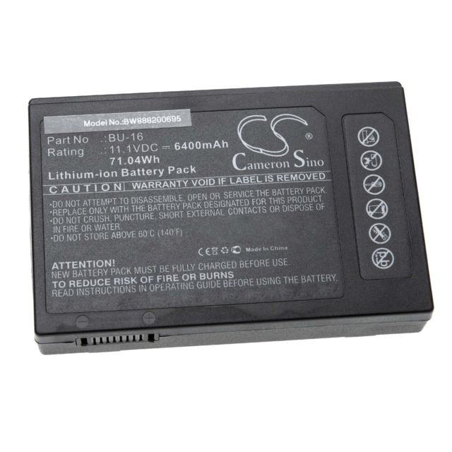 Vhbw - vhbw batterie compatible avec Sumitomo TYPE-72, TYPE-82, TYPE-Q102 soudeuse (6400mAh, 11.1V, Li-Ion) - Fixation