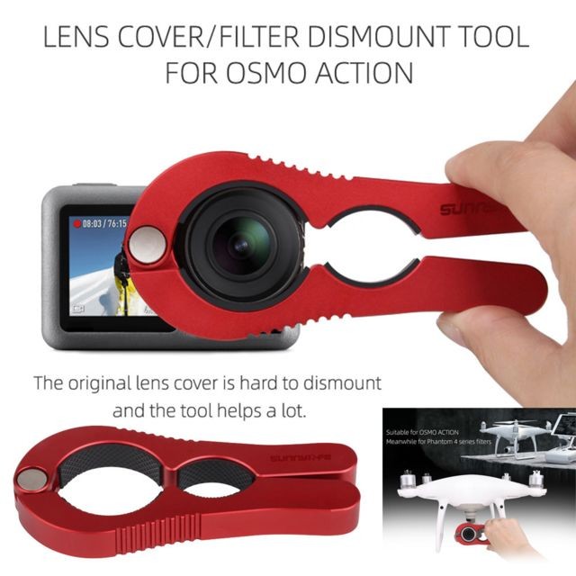 Generic - Alliage Sunnylife Lens Cover / Filtre Démontez support d'outil pour DJI Osmo outil d'action Generic  - Accessoires drone connecté