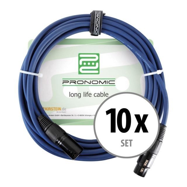 Câble antenne Pronomic Pronomic Stage DMX3-20 DMX câble 20m 10x set
