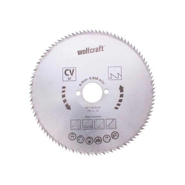 Scies multi-fonctions Wolfcraft WOLFCRAFT Lame scie circulaire CV - 100 dents - Ø 190 x 20 mm