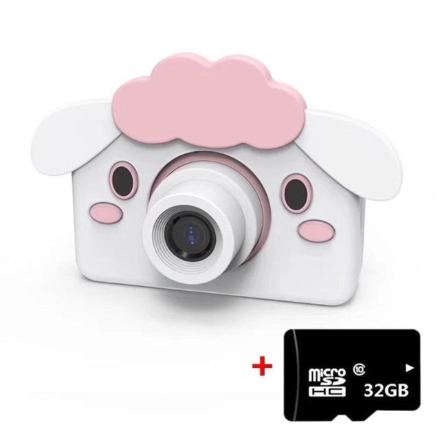Wewoo - Caméra Enfant D9 800W Pixel Lens mode Mini sport numérique mince et légère avec écran de 2,0 pouces et étui de protection en forme de mouton et mémoire 32G pour enfants - Appareil photo enfant