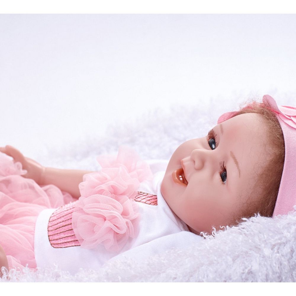 Antboat Réaliste 55cm Toddler Poupée Reborn Bébé Reborn Fille Silicone Poupons Reborn Babys Dolls Nouveau-né Enfants Cadeaux Jouet 22 Pouce Panda Outfit 