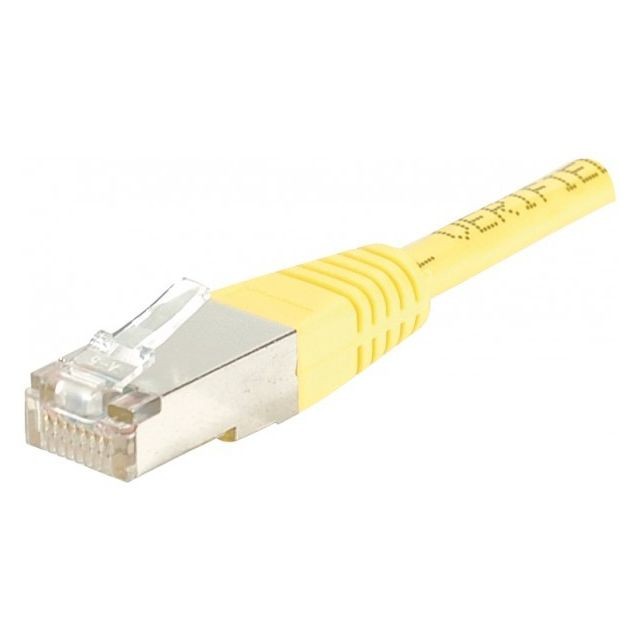 Abi Diffusion - Cordon RJ45 catégorie 5e F/UTP jaune - 0,3 m Abi Diffusion  - Câble et Connectique
