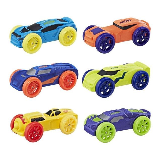 Hasbro - Pack de 6 voitures en mousse Nerf Nitro - Hasbro Jeux & Jouets