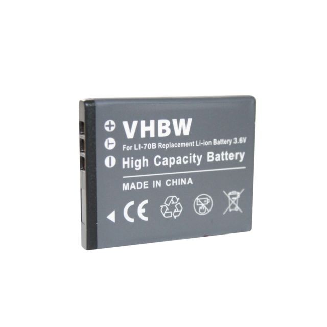 Vhbw - Batterie Li-Ion pour appareil photo OLYMPUS D-700, VG110, VG-110, VG120, VG-120, remplace le modèle Li-70B, Li70B Vhbw  - Accessoire Photo et Vidéo