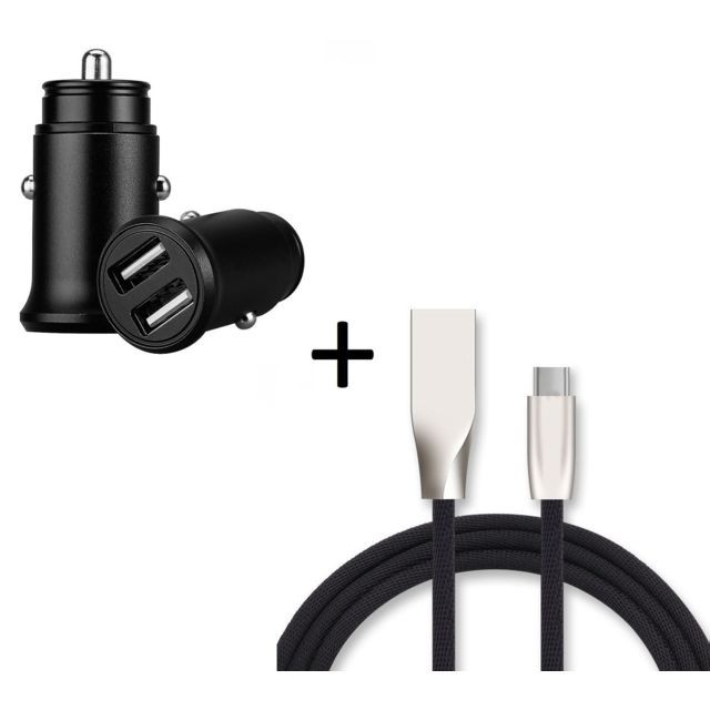 Shot - Pack Chargeur Type C pour NOKIA 9 (Cable Fast Charge + Mini Double Prise Allume Cigare USB) Android Shot  - Telephone nokia