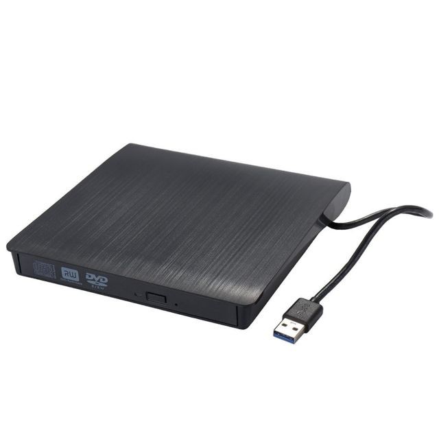 marque generique - Lecteur DVD Externe Mince RW USB 3.0 Lecteur CD Graveur Lecteur PC Portable Noir marque generique - marque generique