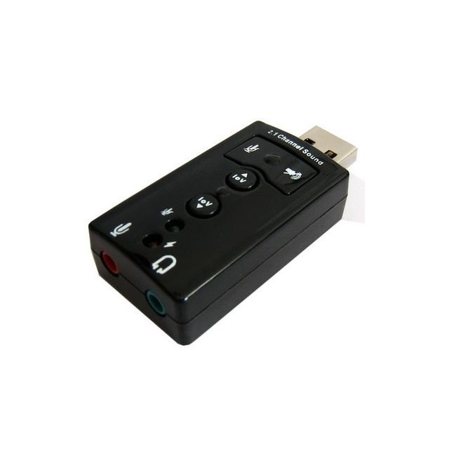 Wewoo - Carte Son USB noir Adaptateur audio USB 2.1 canaux - Carte Son