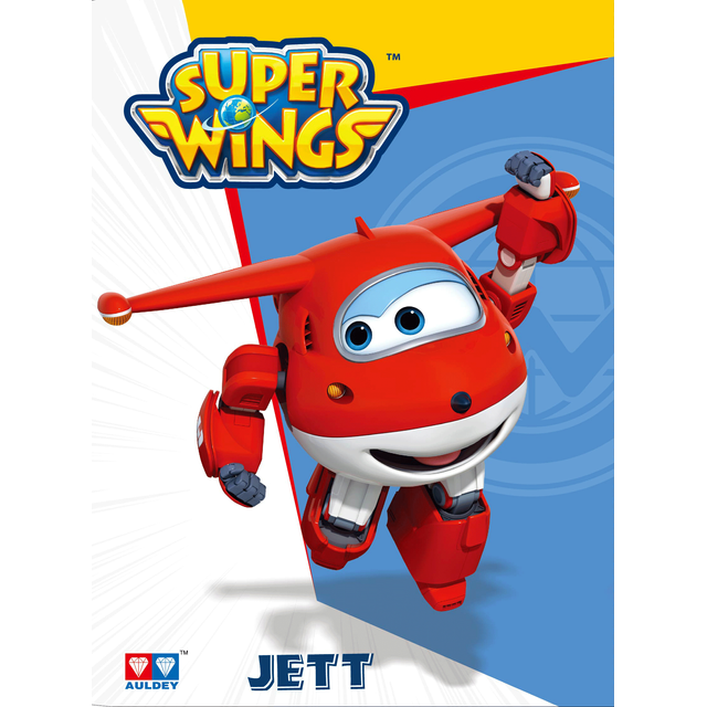 Films et séries marque generique Super Wings - Figurine Articulée & Transformable intéractive parlante ""Transform'n'Talk"" - JETT 15 cm - YW710310