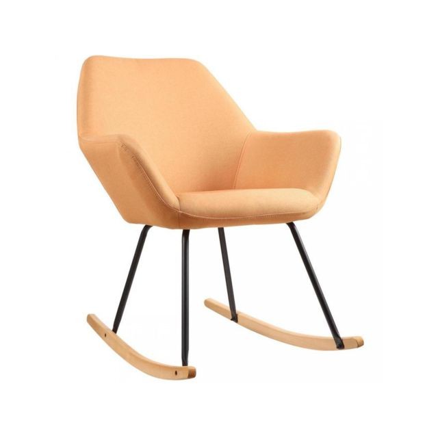 Mes - Rocking chair 70x89x88 cm en tissu jaune Mes - Rocking Chairs Fauteuils