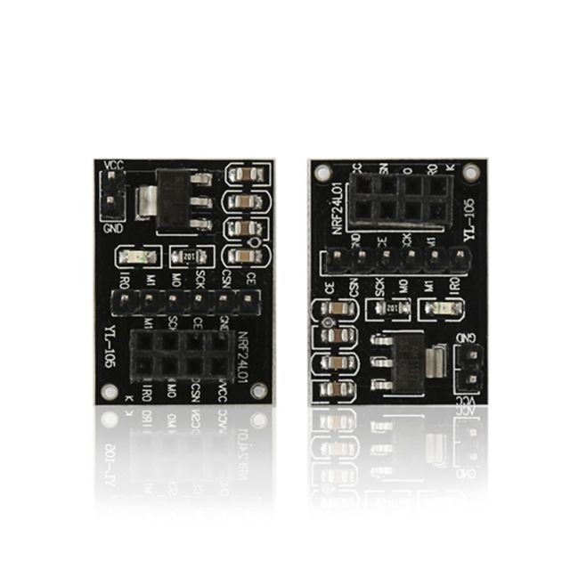 Wewoo - Composant Arduino 2 PCS NRF24L01 + carte de plaque d'adaptateur de prise sans fil - Alimentation PC Wewoo