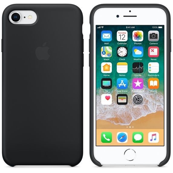 Coque, étui smartphone iPhone 8/7 Silicone Case - Noir