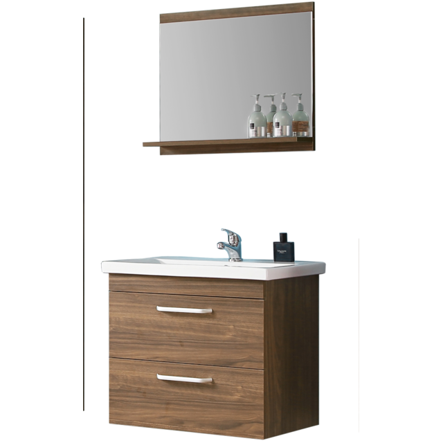 marque generique - Ensemble meuble et vasque 60cm meubles de salle de bain meuble suspendu ,couleur:Oskar chêne 2 tiroirs - Salle de bain, toilettes