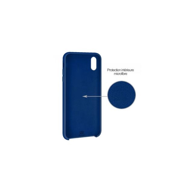 Ibroz IBROZ Coque Silicone Soft Touch bleue pour Iphone Xs Max