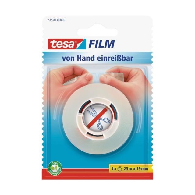 Tesa - TESA Ruban adhésif déchirable Film Crystal a la main - 25mm x 19mm Tesa  - Tesa