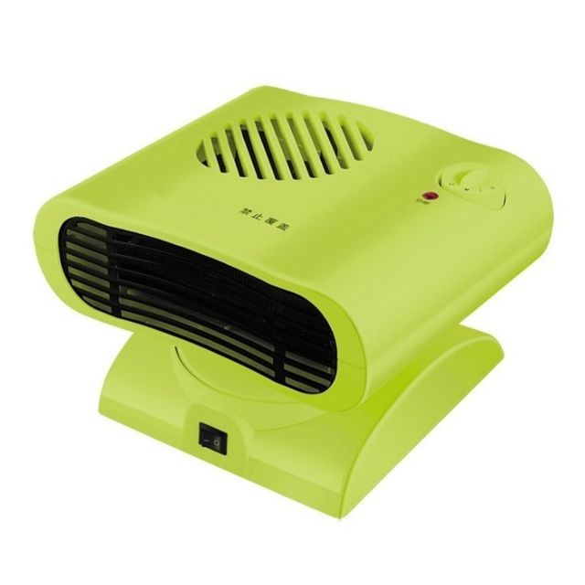 Wewoo - Chauffage électrique Mini-tête à secoussesradiateurréchauffeurréchauffeur électriqueventilateur à air chaud vert Wewoo - Wewoo