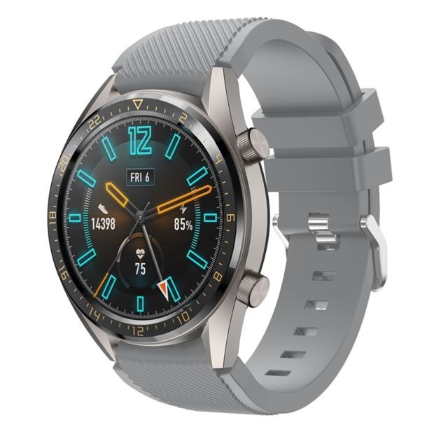 marque generique - Bracelet en silicone gris pour votre Huawei Watch GT marque generique  - Marchand Magunivers