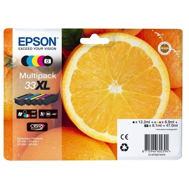 Epson - Epson Multipack T3357 Orange xl( BK/BKPH/ C/M/Y) Epson  - Marchand Zoomici