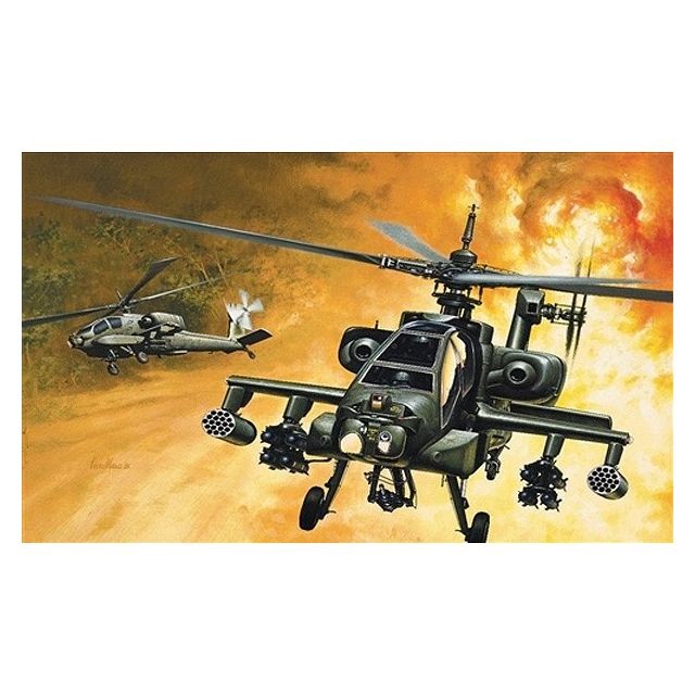 Italeri - Maquette hélicoptère : AH-64A Apache Italeri  - Maquettes & modélisme Italeri