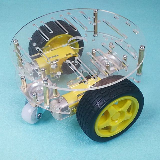marque generique - Kit de bricolage de châssis de voiture intelligente pour robot double à deux niveaux pour Arduino marque generique  - Robot de piscine